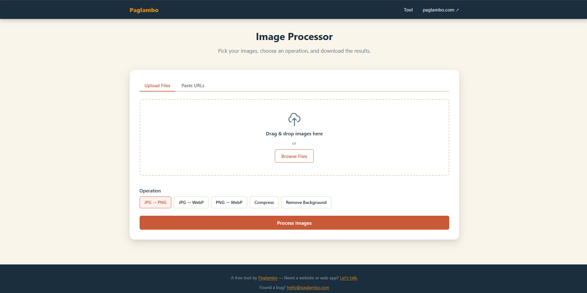 Paglambo Image Processor — screenshot